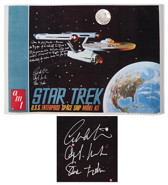 William Shatner Signed ''Star Trek'' Poster -- Shatner Writes the Famous Title Sequence Introduction: ''Space the Final Frontier...William Shatner / Capt. Kirk / Star Trek''