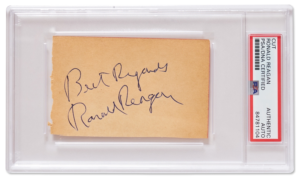 Ronald Reagan Signature -- Encapsulated by PSA/DNA