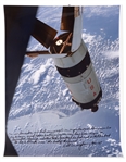 Walter Cunningham Signed 17 x 22 Photo from the Apollo 7 Mission, Honoring Wernher von Braun