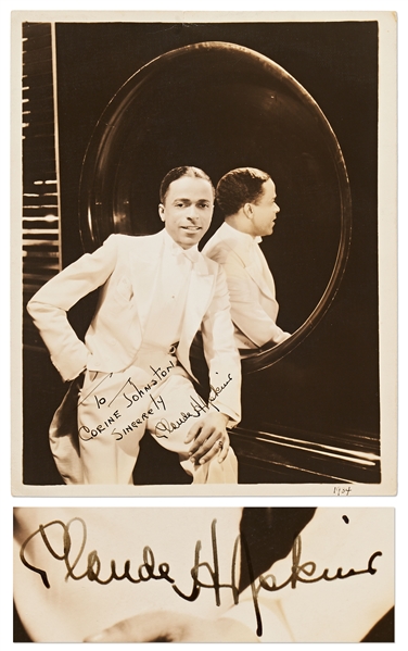 Rare Signed Photo of 1930s Jazz Musician Claude Hopkins -- 8 x 10