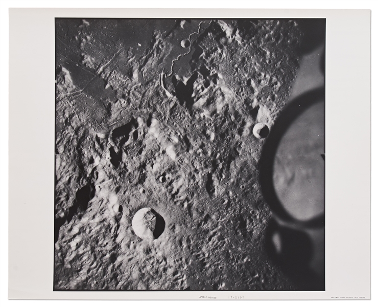 Original 20 x 16 Large Format Photograph from NASAs Apollo Metric Program -- The High Resolution Lunar Mapping Project
