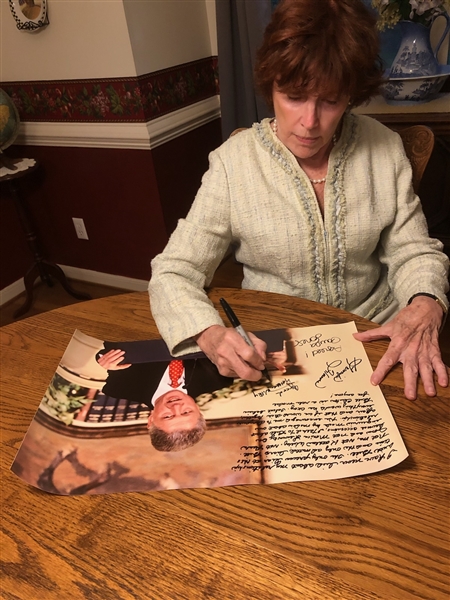 Gennifer Flowers, Paula Jones & Kathleen Willey Signed 20'' x 16'' Photo of Bill Clinton During the Infamous ''Finger Wagging'' Press Conference