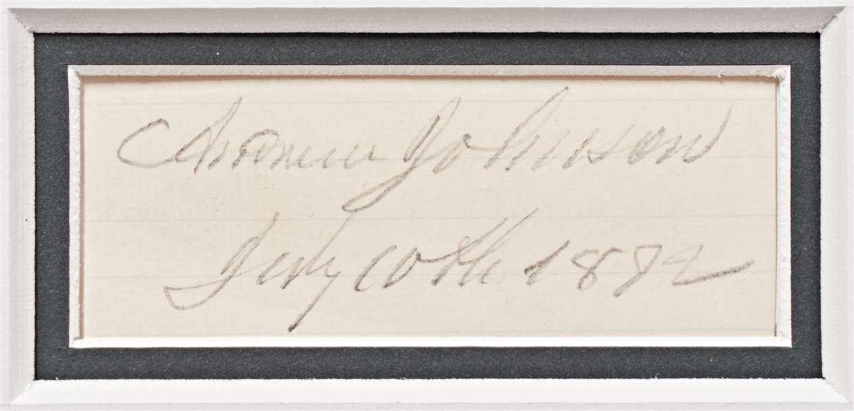 The Impeachment of President Andrew Johnson -- Includes Original Full Impeachment Trial Ticket Plus the Signatures of Johnson & Seven House Prosecutors