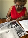 Incredible 20'' x 16'' Photo Essay Handwritten & Signed by Gwendolyn Sanders, Who Led the 1963 Student Protest in Birmingham, Alabama -- ''...Birmingham firemen used these water hoses against us...''