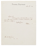 Signatures of President Abraham Lincoln's Cabinet -- All Seven Signed During the Civil War as Cabinet Secretaries