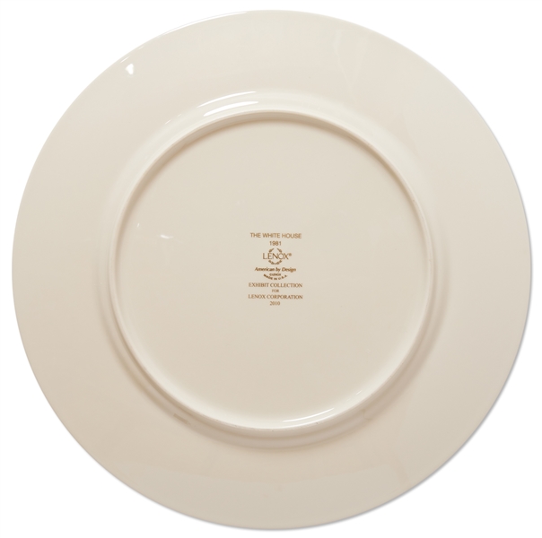 Ronald Reagan White House Service Plate China from the Lenox Exhibit Collection -- Formal Design Used for State Dinners