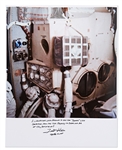 Fred Haise Signed 16'' x 20'' of the Apollo 13 ''Mailbox'' that Allowed the Astronauts to Breathe Air Within the Lunar Module