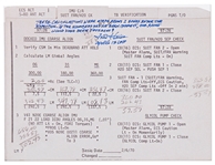 Fred Haise Signed Apollo 13 Flight Plan Notes -- With Additional Writing by Haise on Their Significance, Noting that ''our recovery could have been different!''