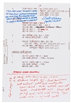 Fred Haise Signed Apollo 13 Mid-Course Correction Burn Notes -- With Additional Writing by Haise on the Significance of the Notes