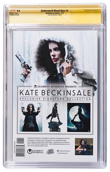 Kate Beckinsale Signed ''Underworld Blood Wars'' Comic Book #1 -- Encapsulated & Graded 9.8 by CGC