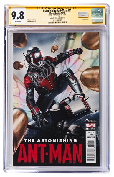 Paul Rudd Signed ''The Astonishing Ant-Man'' #11 Comic Book -- Encapsulated & Graded 9.8 by CGC