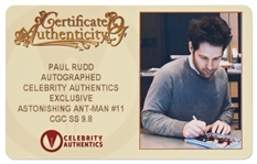 Paul Rudd Signed ''The Astonishing Ant-Man'' #11 Comic Book -- Encapsulated & Graded 9.8 by CGC