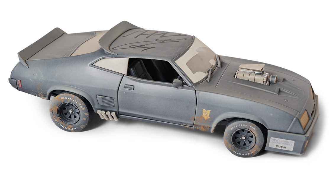 Mel Gibson and Tom Hardy Signed ''Mad Max'' Ford Falcon XB Interceptor Model Car