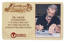 Mel Gibson and Tom Hardy Signed ''Mad Max'' Ford Falcon XB Interceptor Model Car
