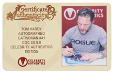 Tom Hardy Signed ''Catwoman'' #41 Comic Book Featuring Hardy as the Villain Bane from ''The Dark Knight Rises'' -- CGC Encapsulated & Graded 9.8