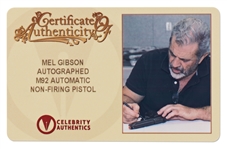 Mel Gibson Signed ''Lethal Weapon'' Beretta M92 Pistol Prop