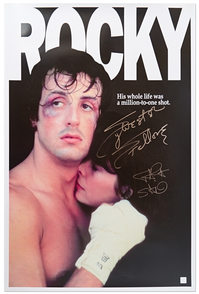 'Rocky'' Poster Signed by Sylvester Stallone and Talia Shire -- With PSA/DNA COA
<br>
<br>