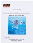 Nirvana's ''Nevermind'' LP Record Album, with a Signed Description by Art Director Robert Fisher Regarding the Famous Cover Artwork