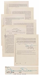 James Dean Signed Agency Contract from March 1953 with Jane Deacy -- Dean Also Initials First Page of Contract