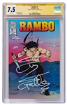 Sylvester Stallone Signed Rambo #1 Comic Book from 1989 -- CGC Encapsulated & Graded 7.5