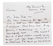 Julie Andrews Autograph Letter Signed to ''Mary Poppins'' Producer Bill Walsh -- ''...thank you so much for...'Poppins' & that lovely Oscar...I'm still in a daze from it all...''