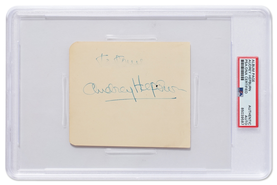 Audrey Hepburn Vintage Signature -- Encapsulated by PSA/DNA