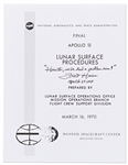 Fred Haise Signed Copy of the Apollo 13 Lunar Surface Procedures -- Also With the Famous Mission Quote ''...Houston, we've had a problem here!...''
