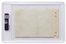 Howard Carter Autograph Note Signed from 1930 Likely Regarding King Tutankhamun's Tomb -- ''...Three cases of negatives and three cases of notes removed from laboratory...'' -- Encapsulated by PSA/DNA