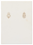 Princess Diana and Prince Charles Signed Christmas Card from 1981 -- Their First Christmas Card Featuring a Photo of the Couple from Their Wedding Day