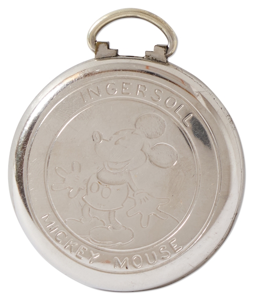 Disney Mickey Mouse Pocket Watch by Ingersoll, Circa 1930s with the Original Box