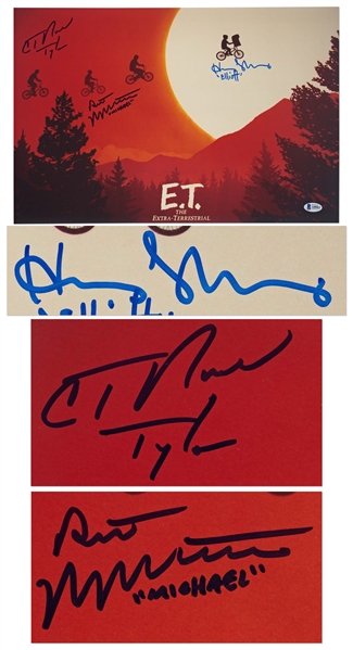 E.T. the Extra-Terrestrial Cast-Signed 18 x 12 Photo -- With Beckett COA