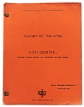 Original 1967 Screenplay for Planet of the Apes