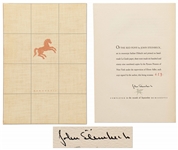 John Steinbeck Signed Limited First Edition of The Red Pony
