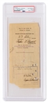 Thomas Edison Signed Check for $100,000 from the Edison Storage Battery Co. -- Encapsulated by PSA/DNA