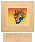 Walt Disney Signed Mat for Song of the South Animation Cel of Brer Rabbit -- With Phil Sears COA