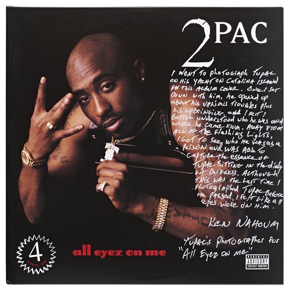 2Pac ''All Eyez on Me'' Album Signed by Photographer Ken Nahoum Who Describes How He Captured the Revealing Photos of Tupac