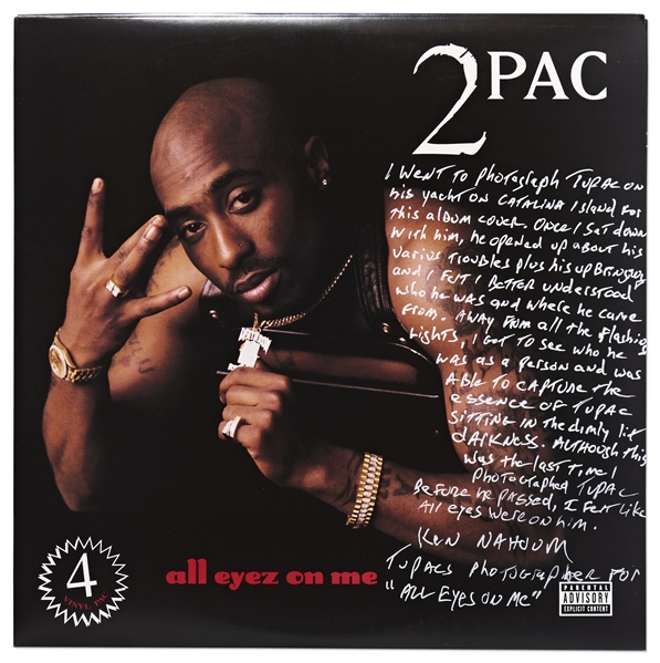 2Pac ''All Eyez on Me'' Album Signed by Photographer Ken Nahoum Who Describes How He Captured the Revealing Photos of Tupac