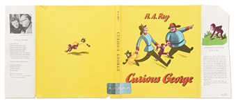 H.A. Rey and Margret Rey Signed First Edition of ''Curious George'' with H.A. Rey Also Drawing an Illustration of the Curious Monkey -- With PSA/DNA COA