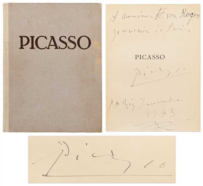 Pablo Picasso Signed First U.S. Edition of the Art Book ''Picasso'' by Jean Cassou