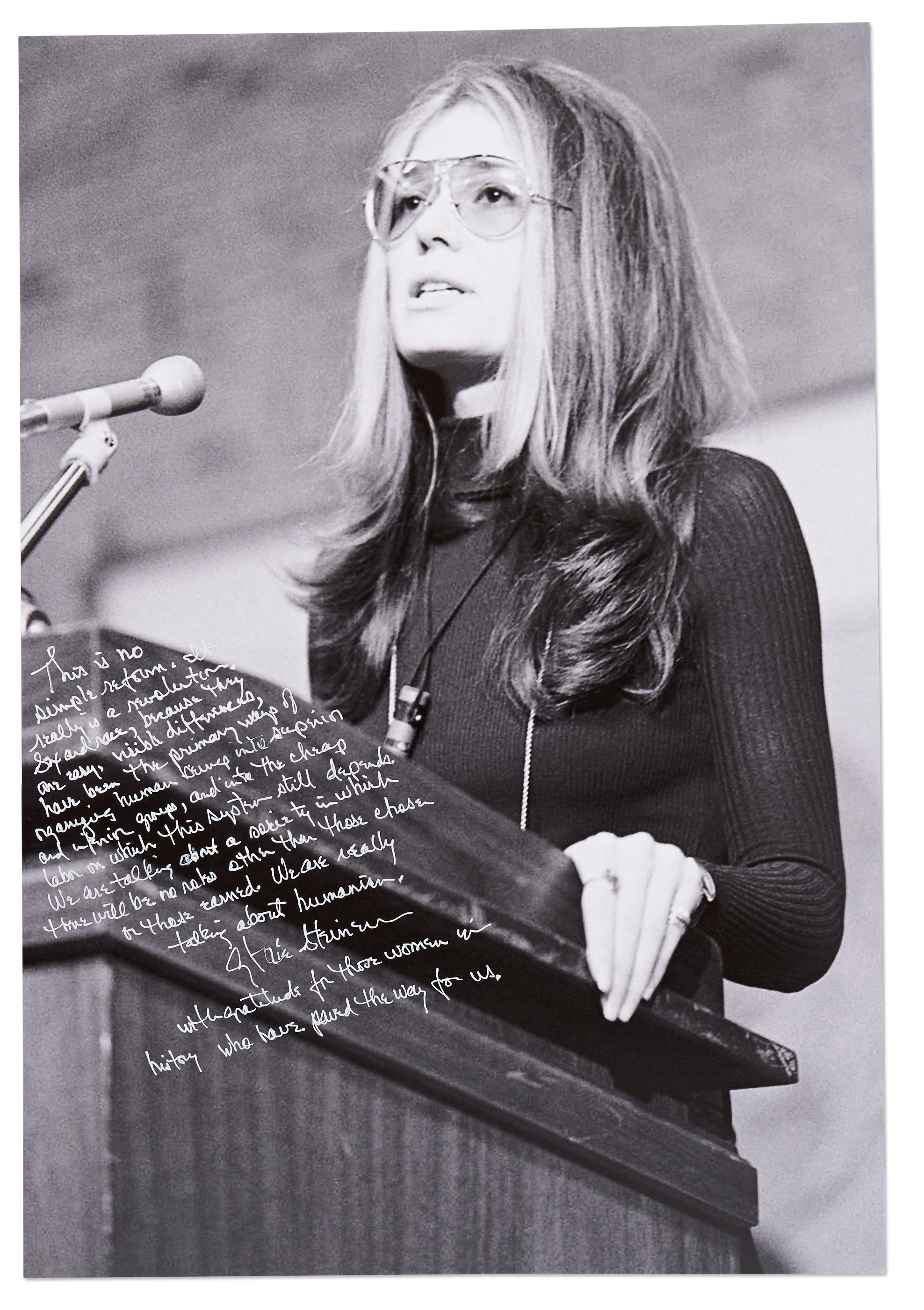 Lot Detail Gloria Steinem Handwritten 16 X 20 Photo With Her Lot Detail Gloria Steinem Handwritten 16 X 20 Photo With Her