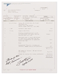 Fred Haise Signed Souvenir Copy of the Infamous Grumman ''Towing Invoice'' for Apollo 13