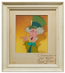 Walt Disney Signed Mat Housing an ''Alice in Wonderland'' Screen-Used Cel of the Mad Hatter -- With Phil Sears COA