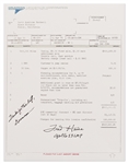 Fred Haise Signed Copy of the Infamous Grumman ''Towing Invoice'' for Apollo 13