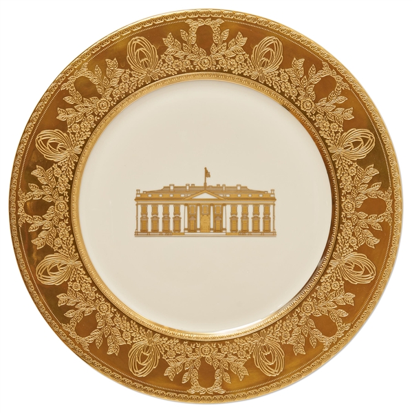 Bill Clinton 200th Anniversary White House China Service Plate -- Largest Plate Measures 12 in Diameter