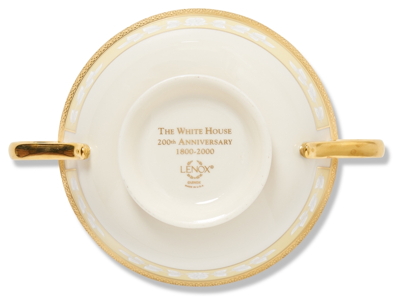 Bill Clinton 200th Anniversary White House China Soup Bowl & Saucer