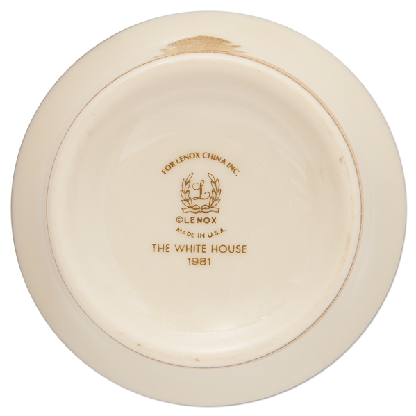 Reagan White House China Sorbet Cup -- Red-Gold Design Made for State Dinners