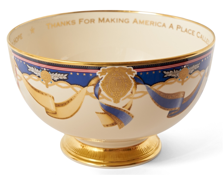 Lenox China Presentation Bowl in the Millennium Style, Made for the Clinton White House