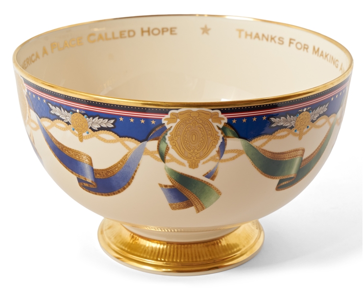 Lenox China Presentation Bowl in the Millennium Style, Made for the Clinton White House