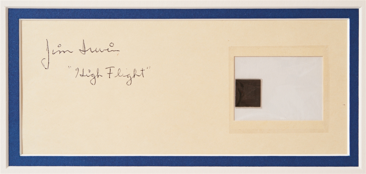 Apollo 15 Space Flown ''High Flight'' Poem on Microfilm -- From the Personal Collection of Astronaut James Irwin