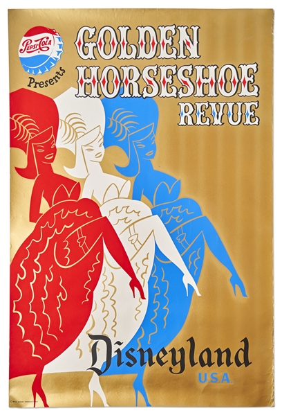 Original Disneyland Golden Horseshoe Revue Silk-Screened Park Attraction Poster